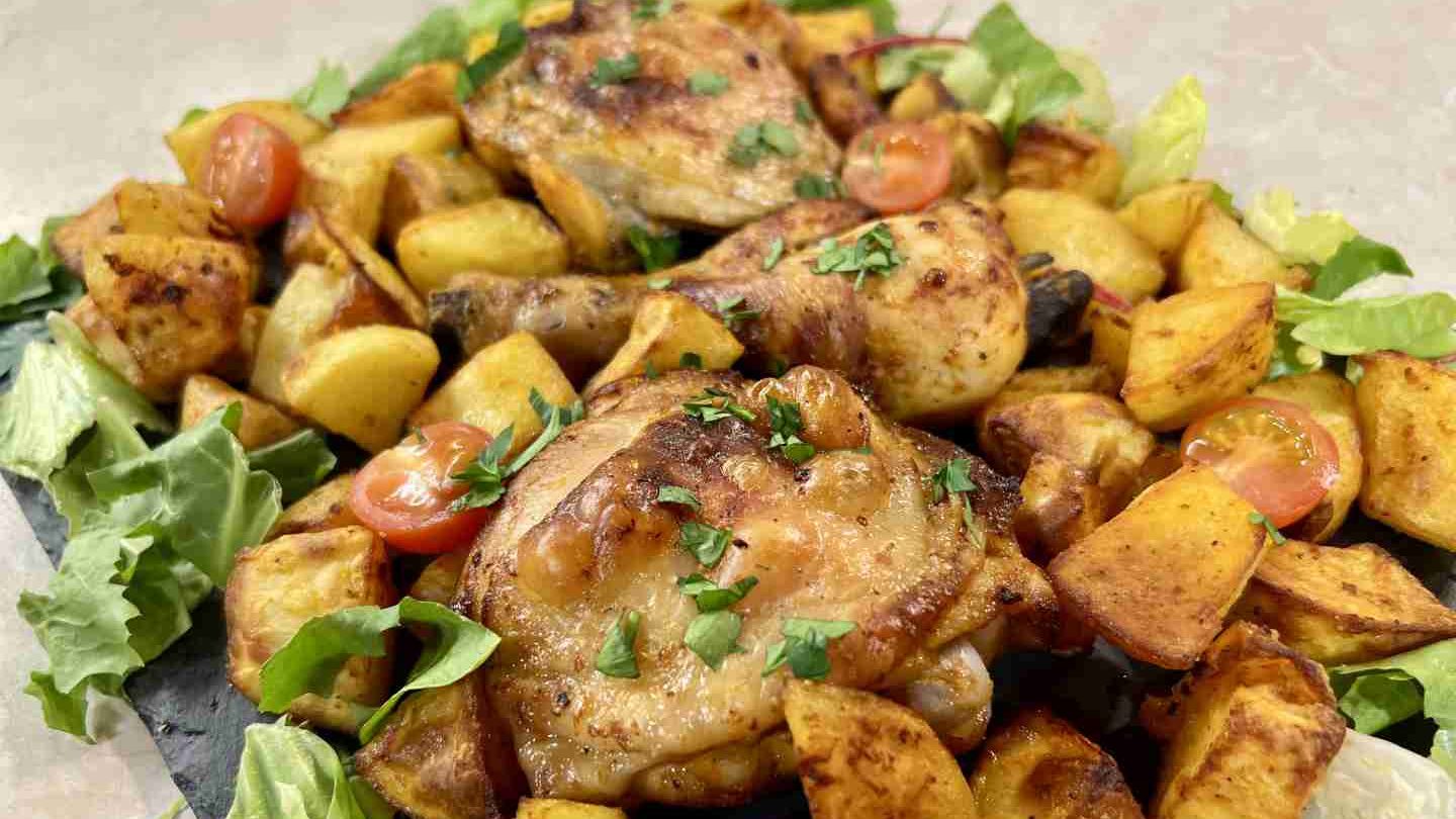 krumplis csirkecomb airfryerben