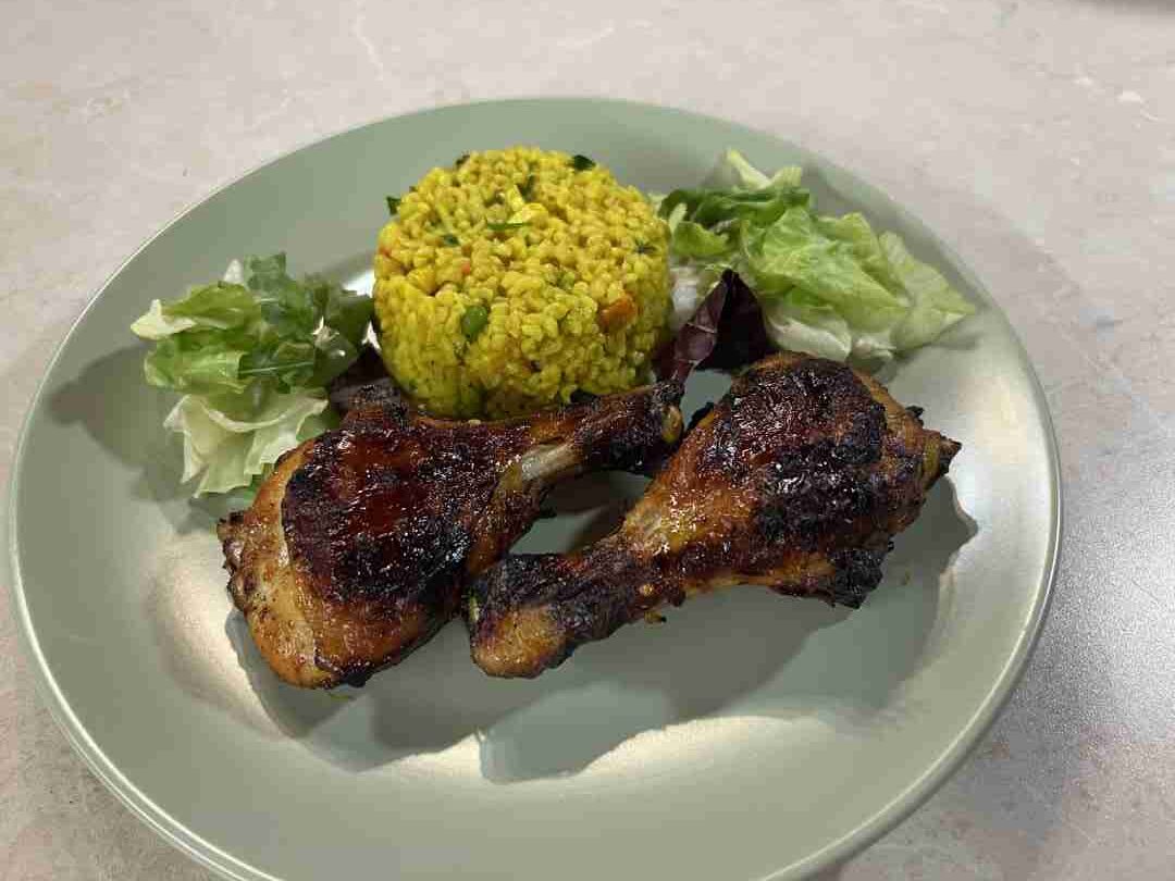 mézes chilis csirkecomb airfryerben