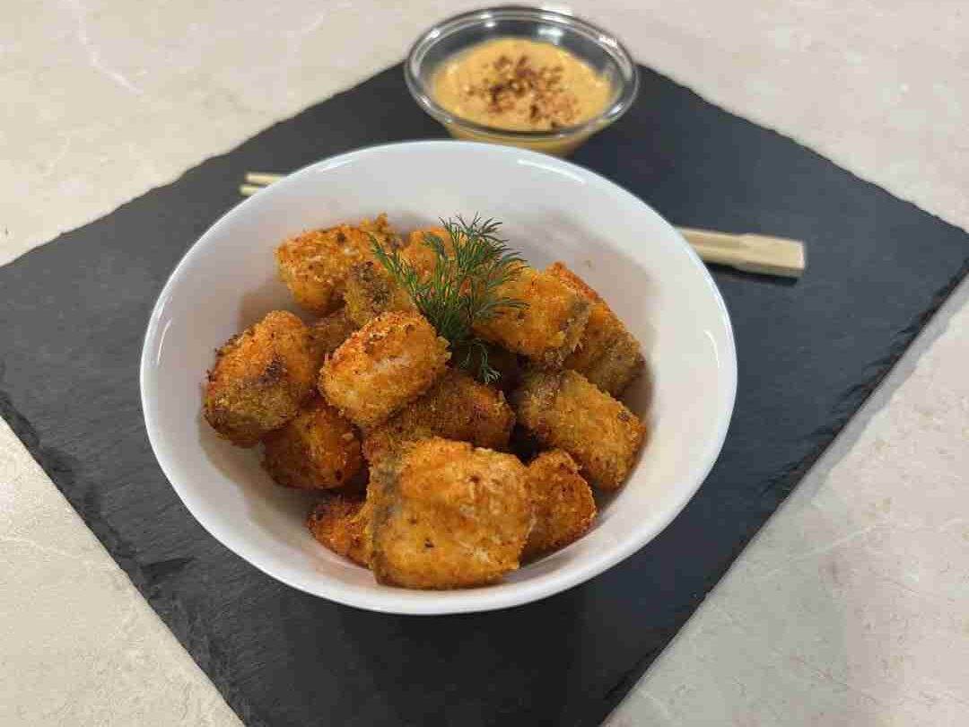 ropogós lazacfalatok airfryerben