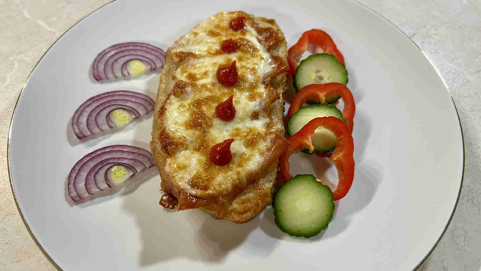 sonkás melegszendvics airfryerben