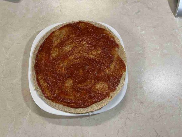 hamis pizza tortillalapból airfryerben