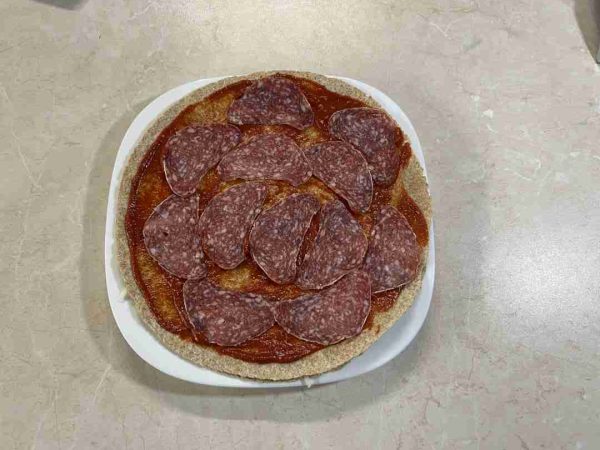 hamis pizza tortillalapból airfryerben