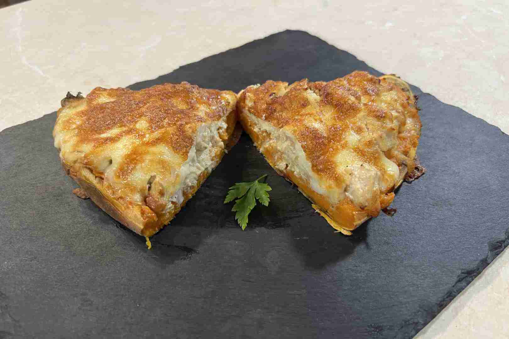 tejszínes csirkemellel töltött édesburgonya airfryerben