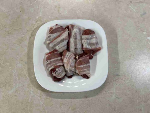 baconbe tekert csirkemáj