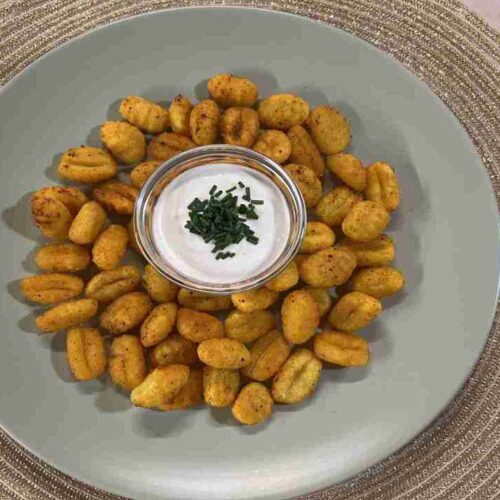 fűszeres ropogós gnocchi airfryerben mártogatóssal